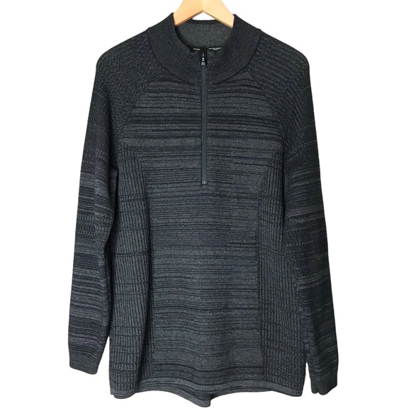 Under Armour UA 1/2 Zip Pullover Sweater Long Sleeve Heathered Grey Men's Large - Picture 1 of 9